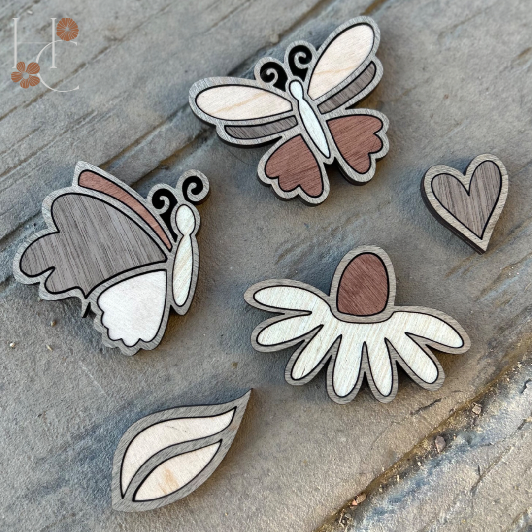 Butterfly Wood Magnet Set