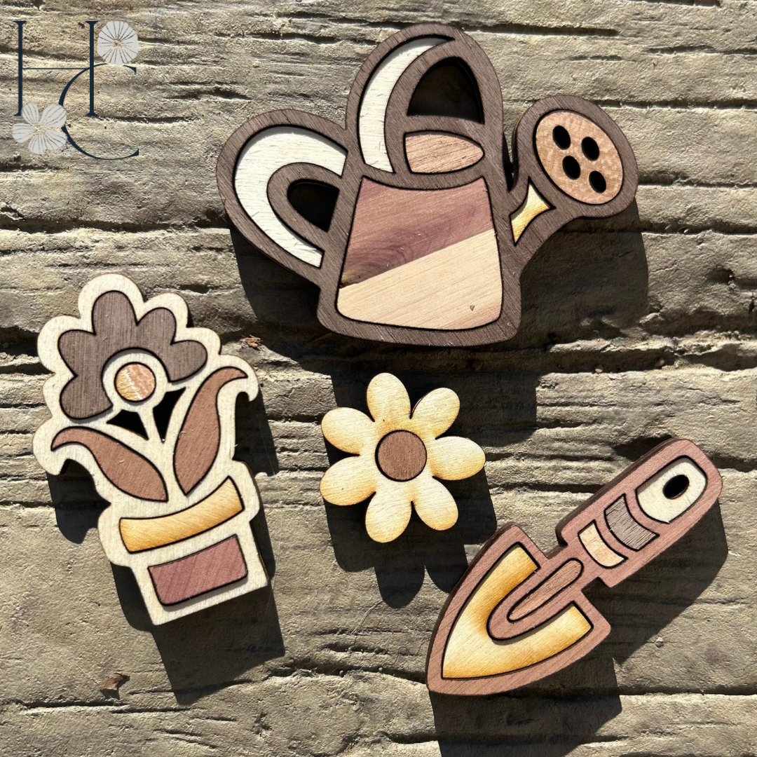 Garden Wood Magnet Set